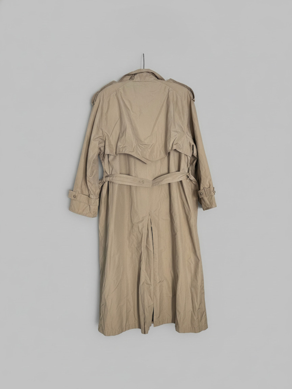 Vintage Towne London Fog Trench Coat Women’s 14 Reg Beige Belted Preppy Classic - Picture 3 of 9